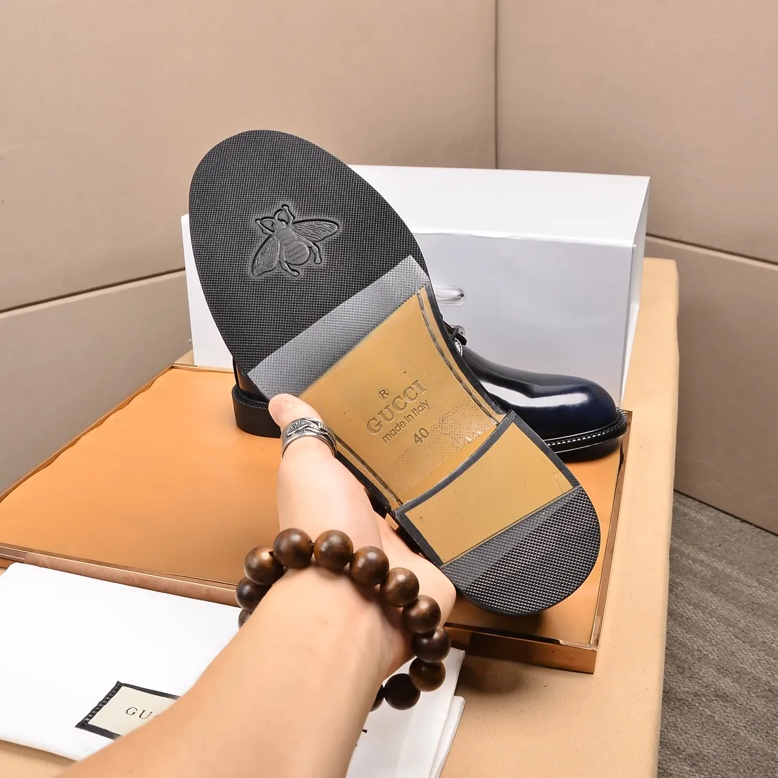 Men's shoes💰540📛📛Original (water-dyed cowhide) Gucci GUCCI official website formal shoes🌀 Italian🇮🇹imported cowhide➕top imported water-dyed cowhide lining💋Finely handmade original bottom, the real thing looks better when photographed in person Standard size 38-44